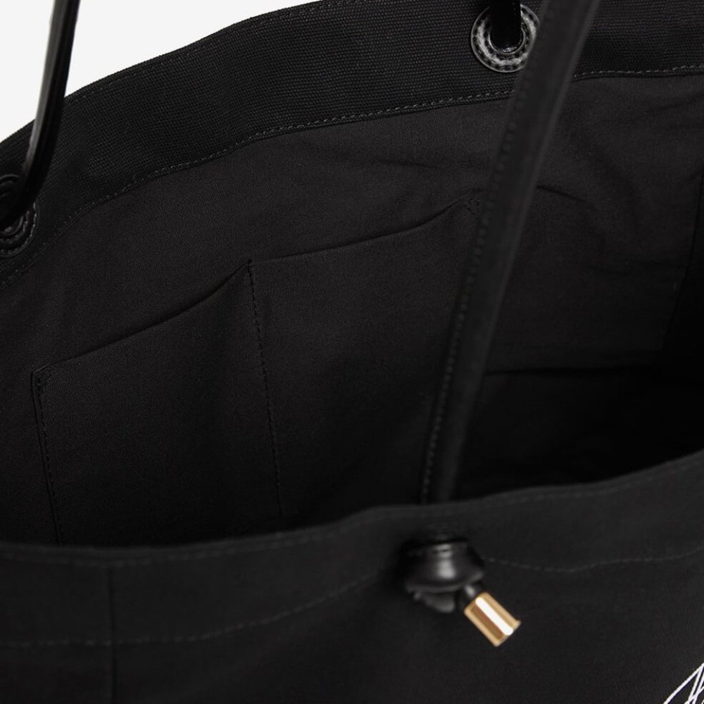 Anine Bing MEDIUM SAFFRON TOTE - Black - Picture 8 of 10